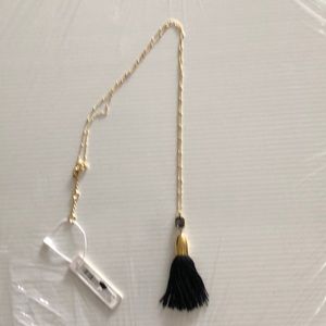 Ann Taylor long gold necklace with tassel
